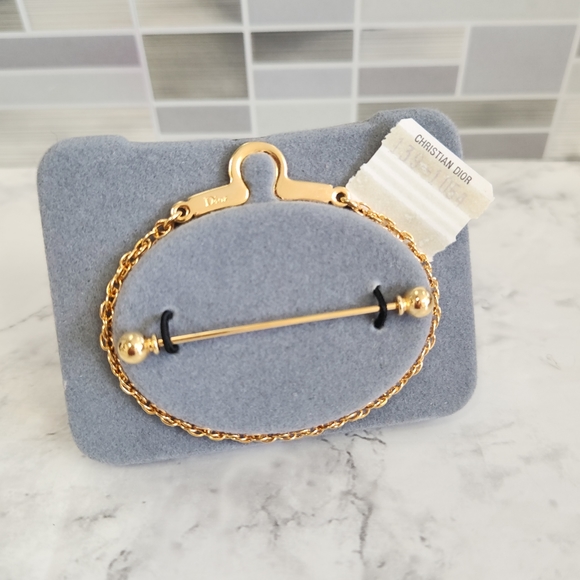 !!! SOLD !!! CHRISTIAN DIOR Vintage Necktie Pin & Chain Set - Picture 11 of 11